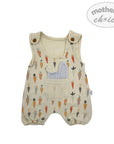 M/C ROMPER S/S MUSLIN SET BEIGE 6M