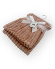 Mothers Choice Single Layer Sherpa Fleece Stripe Blanket Pink