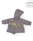Children's gray hoodie with floral pattern on a white background, featuring 'mother's choice' branding.