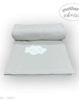 Mothers Choice Cotton Waffle Blanket Grey Cloud Embroid