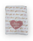 M/C PRINTED FLANNEL BLANKET GIRL'S LOVE YOU