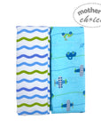 Mothers Choice 2 Pack Baby Flannel Receivers - Plane / Waves