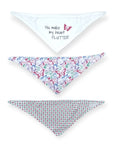 M/C 3 PACK BANDANA BIB SET BUTTERFLY