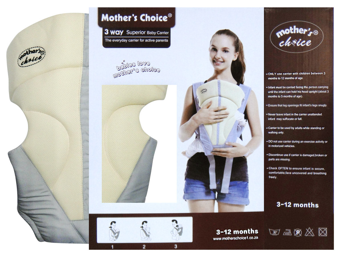 Mothers Choice 3 Way Signature Baby Carrier