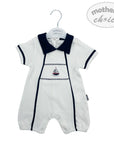 M/C BOYS SAILOR ROMPER S/S NAVY 9M