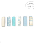 Mothers Choice 6 Pack Washcloth Set Blue Elie
