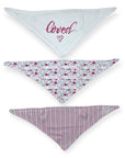 M/C 3 PACK BANDANA BIB SET LOVE