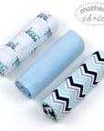 Mothers Choice 3 Pack Flannel Receivers Boys Train