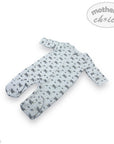 Baby onesie with deer pattern on a white background, featuring 'Mother's Choice' branding.