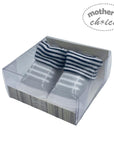 Mothers Choice Fancy Box Baby Socks – Lace Up Navy / Grey