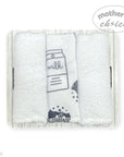 Mothers Choice Baby Hooded Towel & Washcloth Set - Milk Bottle