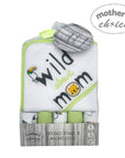 Mothers Choice Baby Hooded Towel & Facecloth Set Wild About Mom
