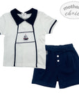 M/C BOYS 2PC SAILOR NAVY 3M
