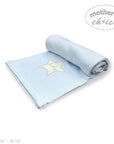 Mothers Choice Cotton Waffle Blanket Blue Star Embroid