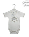 Baby bodysuit with 'Little Princess' text on a hanger against a white background