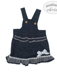 INF GIRLS DENIM PINIFORE AND T SHIRT 3-6M