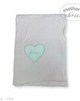 Mothers Choice Cotton Waffle Blanket Pink Heart Embroid