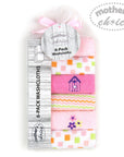 Mothers Choice 6 Pack Facecloth Set - Pink Flowers