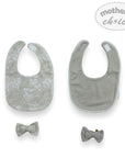 M/C 4PK BIB AND HEADBAND SET FLOWERS