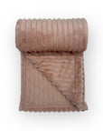 Mothers Choice Single Layer Sherpa Fleece Stripe Blanket Pink