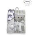 Mothers Choice Baby Hooded Towel, Washcloths & Sponge Set - Elephant