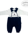 M/C BOYS SAILOR ROMPER L/S NAVY 9M