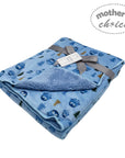 Mothers Choice Micromink Furlined Baby Blanket - Blue