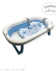 Mothers Choice Foldable Baby Bath Tub with Pillow & Built-in Thermometer