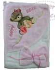2 piece bath time set baby hooded towel facecloth