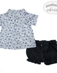 INF GIRLS DENIM SHIRT AND SHORTS SET 0-3M