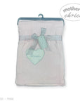 Mothers Choice Cotton Waffle Blanket Pink Heart Embroid
