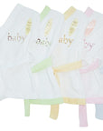 Mother's Choice Infants Bath Robes White With Assorted Trim
