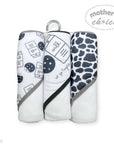 Mothers Choice 3 Piece Hooded Towels And 3 Piece Facecloths Milk Bottle