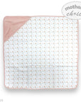 Mothers Choice 100% Cotton Baby Quilted Hooded Receiver - Pink Rainbow