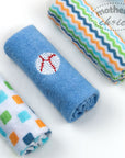 Mothers Choice 6 Pack Facecloth Set - Blue Sport