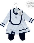 Mothers Choice Inf Girls 5 Piece Navy Sailor Romper Set