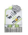 Mothers Choice Baby Hooded Towel & Facecloth Set Wild About Mom