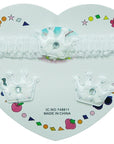 Mothers Choice Infant Girls Hair Accessories Set White Polka Dot Crown