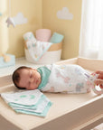 Mothers Choice Baby 100% Cotton 4 Pack Bandana Bib Set - Clouds