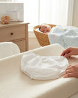 Stork And Baby white lace trim infants waterproof pants, ideal for everyday baby care and travel.