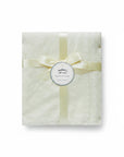 Stork And Baby Mothers Choice 100% acrylic white baby shawl with a soft knit texture and elegant ribbon gift wrap.