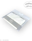 Stork And Baby white 6 pack newborn mittens made from soft cotton to protect baby's skin and keep hands warm.
