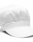 Stork And Baby Mother's Choice white satin baby cap with a soft finish, perfect for newborn photos and comfort.