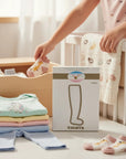 Stork And Baby Mother's Choice infants white tights, soft stretchy fit for all-day wear, lightweight warmth, perfect for dresses and skirts.