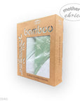 Packaged bamboo hooded towels with 'Mother's Choice' branding on a white background