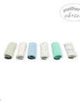 Mothers Choice 6 Pack Baby Washcloth Set - Blue Train