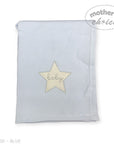 Mothers Choice  Cotton Waffle Blanket Blue Star Embroid