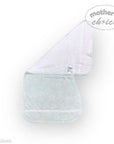 Baby swaddle with hood and patterned blanket, branded 'Mother's Choice', on a white background.