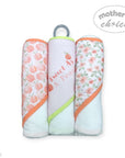 Mothers Choice  3 Piece Hooded Towels And 3 Piece Facecloths Sweet As A Peach