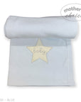 Mothers Choice  Cotton Waffle Blanket Blue Star Embroid